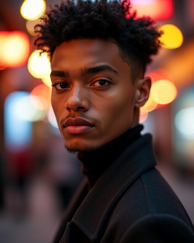 Professional headshot with AI bokeh effect
