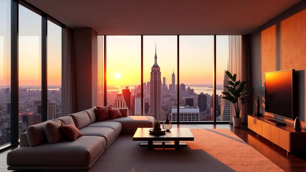 Luxury NYC Penthouse with Manhattan skyline view