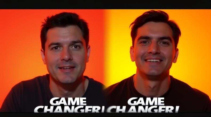 Before and after comparison of a YouTube thumbnail design